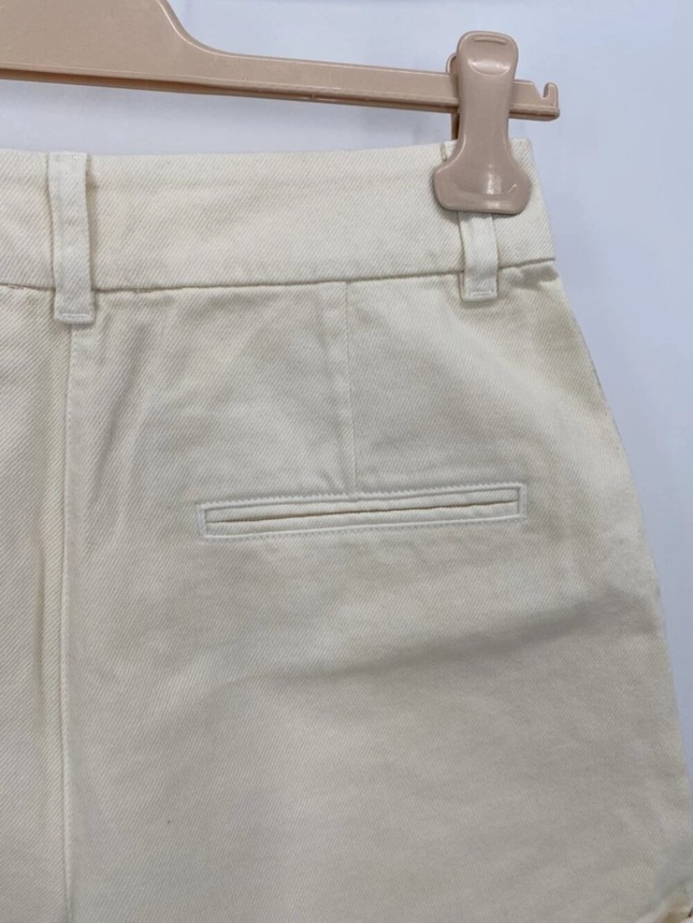 Sezane Women's Wallace Shorts Ecru Size US 6 High-Waisted Stitched Pleats Flared - Picture 6 of 14